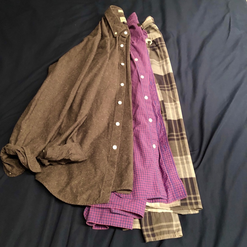 Three gently worn JCrew slim fit size small shirts